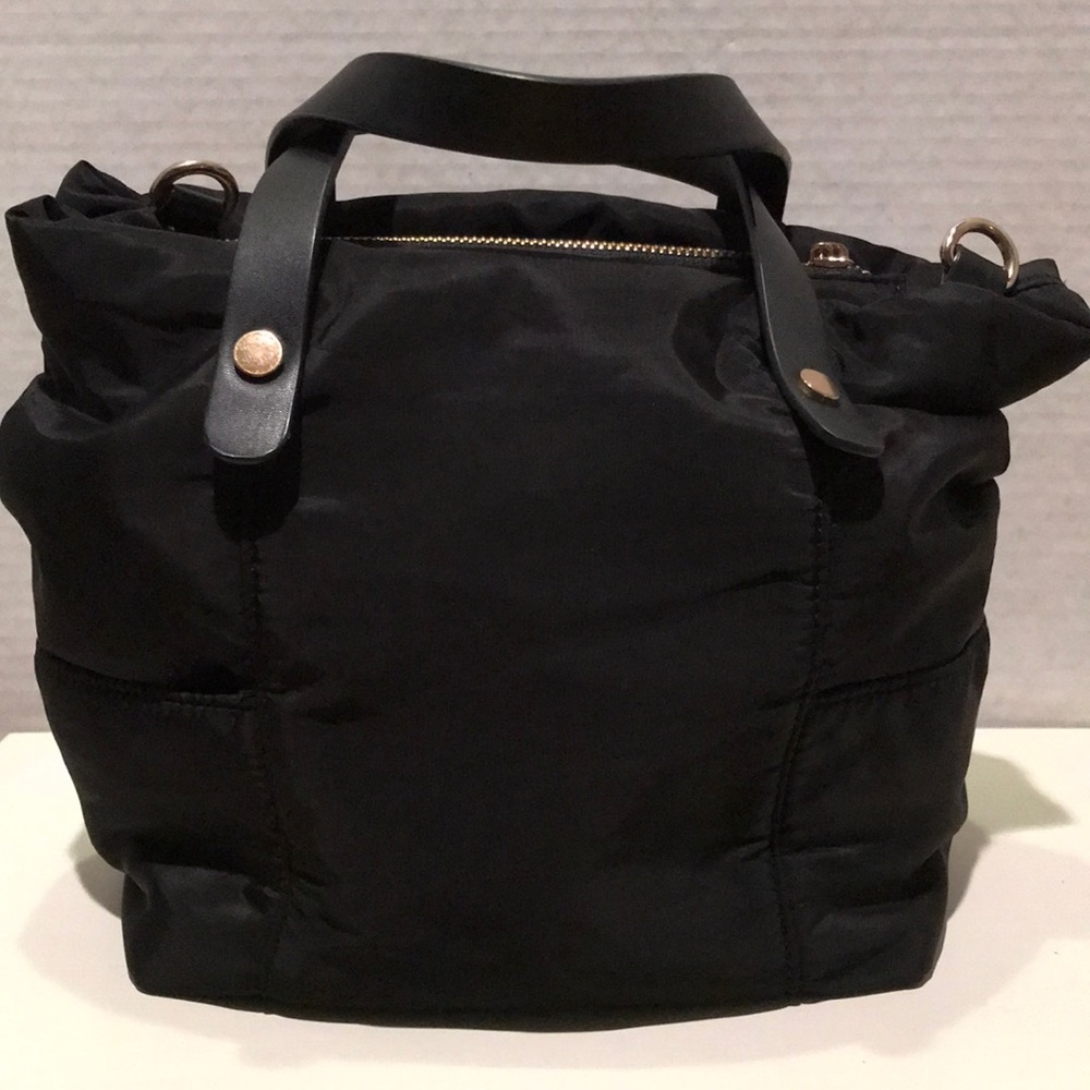 Zara Basic Collection Black Nylon Mini Tote